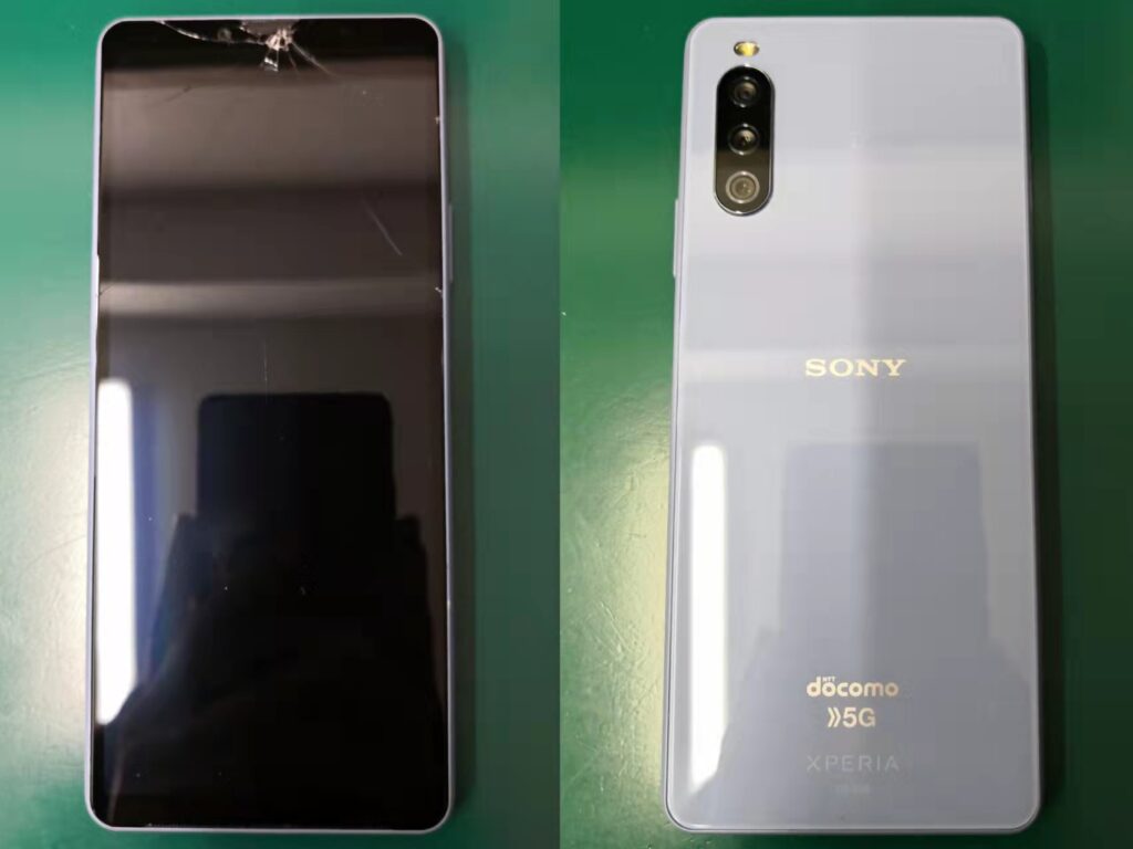 Xperia 10 III & Xperia 10 III Lite】 画面割れ 液晶破損 ひび割れ 縦 