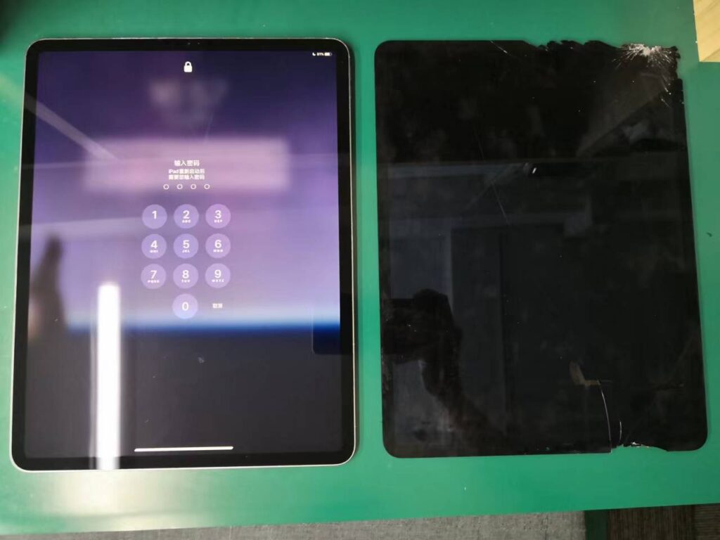 iPad Pro 12.9インチ (第３世代)】液晶破損 画面割れ ガラスひび 操作 